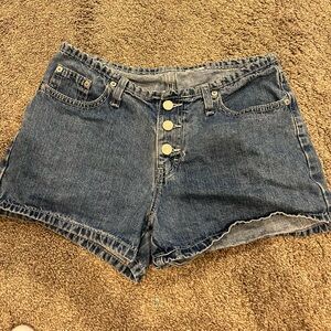 Low waisted jean shorts